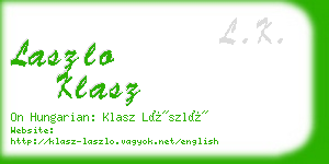 laszlo klasz business card